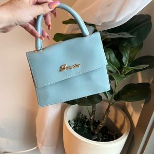 NEW mini baby blue purse